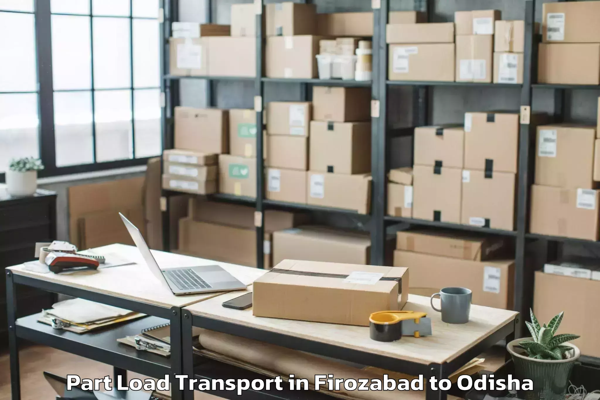 Book Firozabad to Golamunda Part Load Transport Online